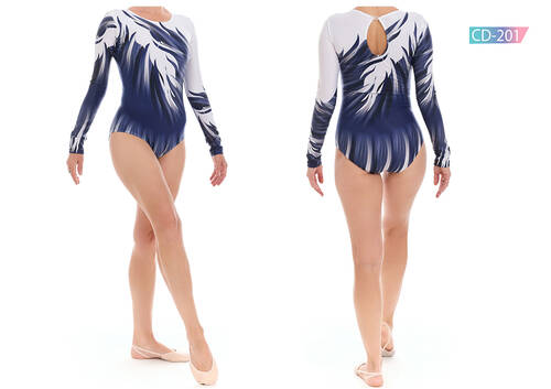 CD-201 Baskılı Cimnastik Mayo