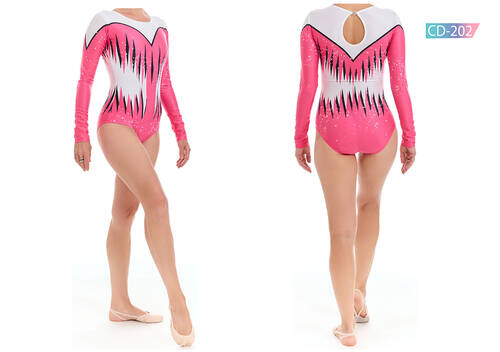 CD-202 Baskılı Cimnastik Mayo