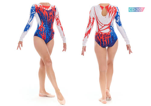 CD-207 Baskılı Cimnastik Mayo