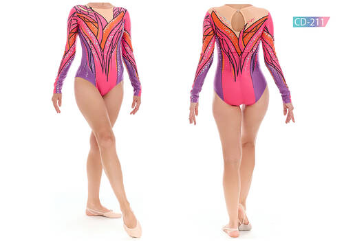 CD-211 Baskılı Cimnastik Mayo