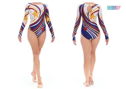 CD-226 Baskılı Cimnastik Mayo