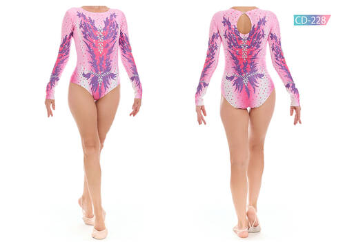 CD-228 Baskılı Cimnastik Mayo