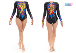 Karacan Spor - CD-238 Baskılı Cimnastik Mayo