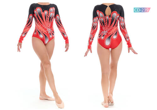 CD-239 Baskılı Cimnastik Mayo